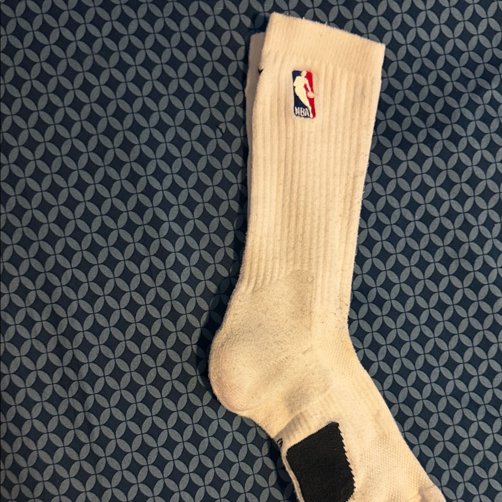 NBA White Athletic Crew Socks